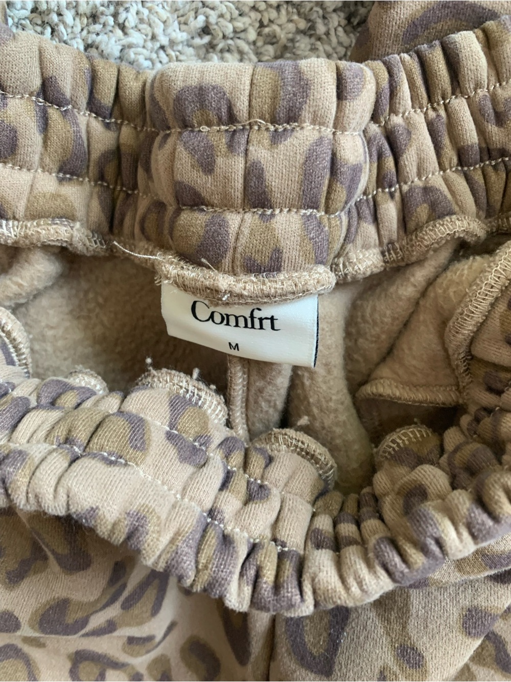 Comfy Animal Print Lounge Pants - Brown Leopard Straight leg - Picture 2 of 3